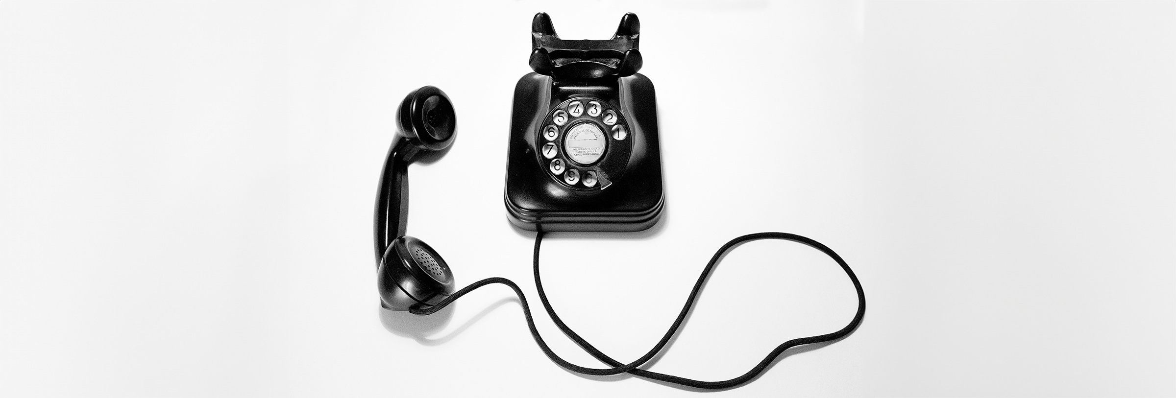 Zwarte retro telefoon